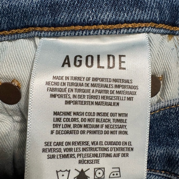 Agolde Sophie Light Blue Denim Jeans - Picture 8 of 9